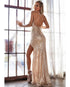 On Sale! Sparkly Prom Dresses Gold Sequins Sheath Silhouette AW211209